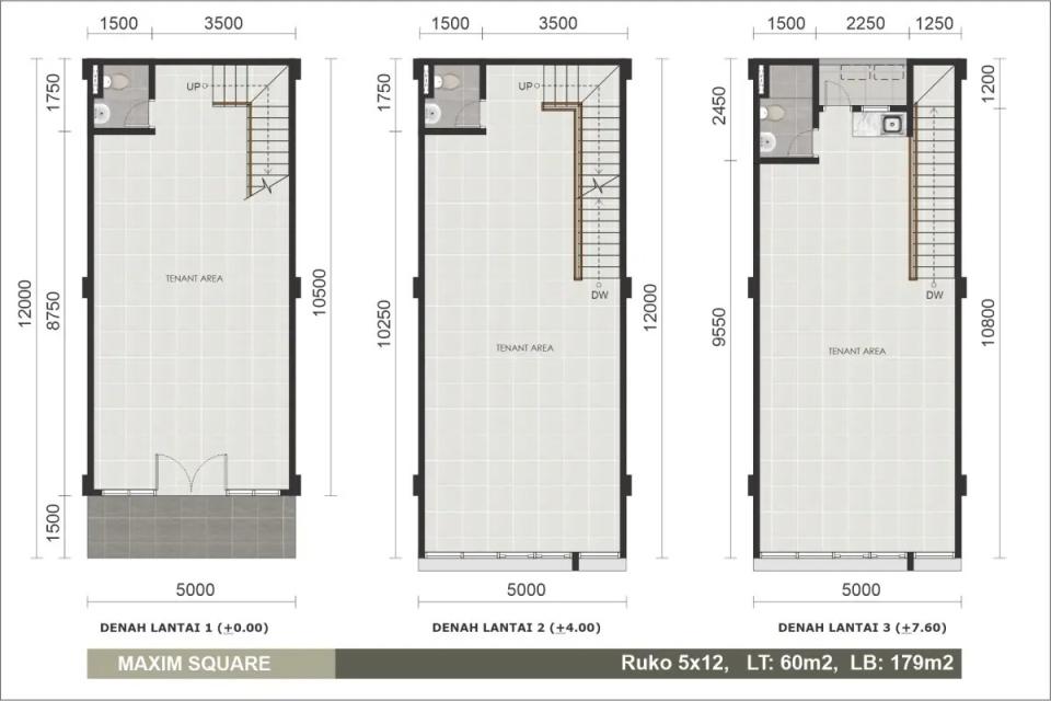 Maxim Square Tipe Regular 5x12 at Paramount Land Gading Serpong